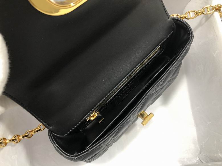 Small Dior Caro Bag Black Supple Cannage Calfskin – DB064