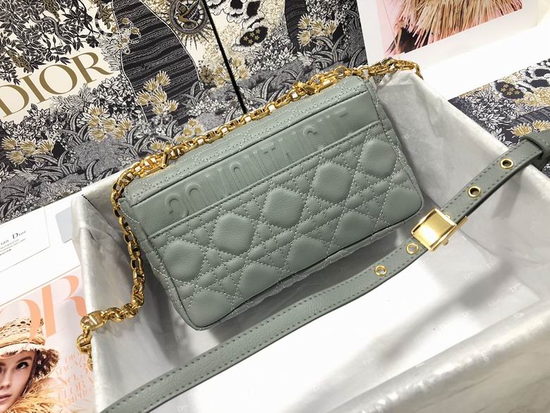 Small Dior Caro Bag Gray Supple Cannage Calfskin – DB065