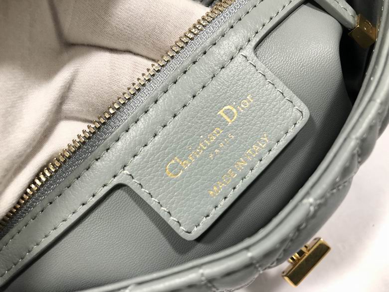 Small Dior Caro Bag Gray Supple Cannage Calfskin – DB065