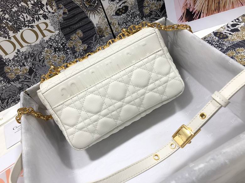 Small Dior Caro Bag Ivory Supple Cannage Calfskin – DB066