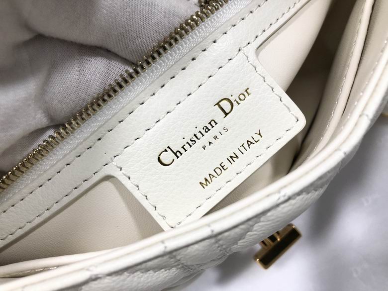 Small Dior Caro Bag Ivory Supple Cannage Calfskin – DB066