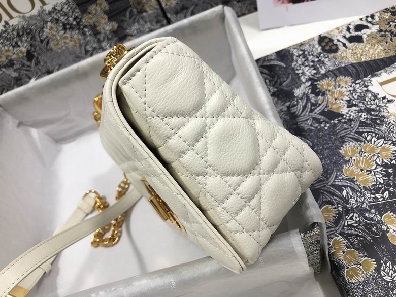 Small Dior Caro Bag Ivory Supple Cannage Calfskin – DB066