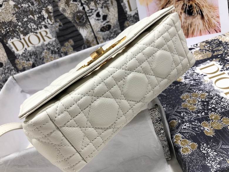 Small Dior Caro Bag Ivory Supple Cannage Calfskin – DB066