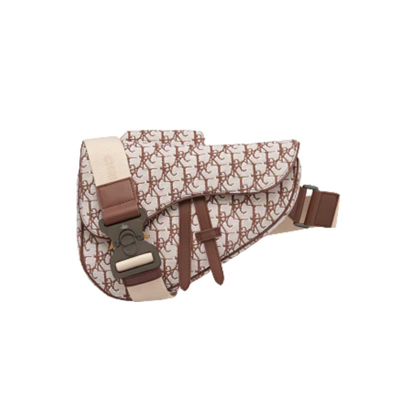 Dior x Cactus Jack Oblique Jacquard Saddle Bag ‘Coffee’ – DB084