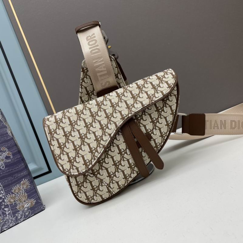 Dior x Cactus Jack Oblique Jacquard Saddle Bag ‘Coffee’ – DB084