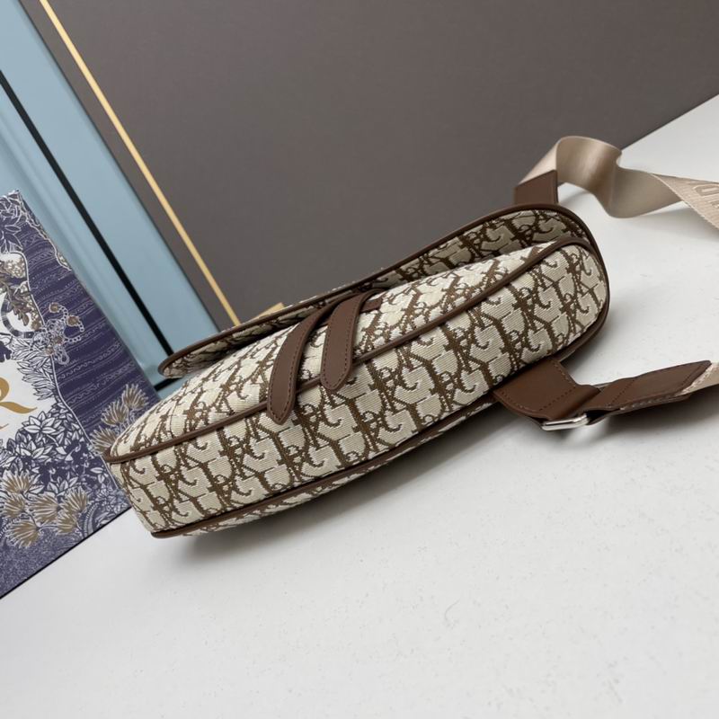 Dior x Cactus Jack Oblique Jacquard Saddle Bag ‘Coffee’ – DB084