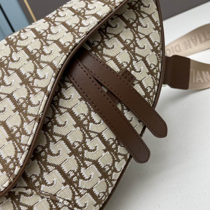 Dior x Cactus Jack Oblique Jacquard Saddle Bag ‘Coffee’ – DB084