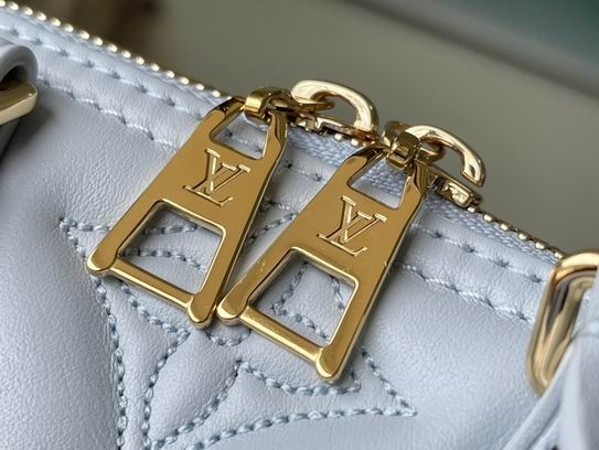 Louis Vuitton Alma BB Bleu Glacier Quilted embroidered smooth calf leather – LB080