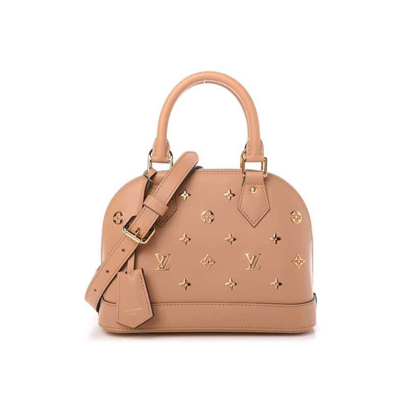 Louis Vuitton Alma BB Calfskin Metal Monogram Camel Brown – LB093