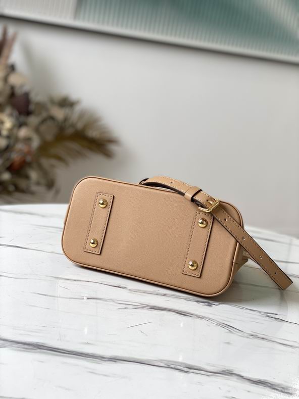 Louis Vuitton Alma BB Calfskin Metal Monogram Camel Brown – LB093
