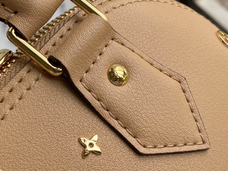 Louis Vuitton Alma BB Calfskin Metal Monogram Camel Brown – LB093