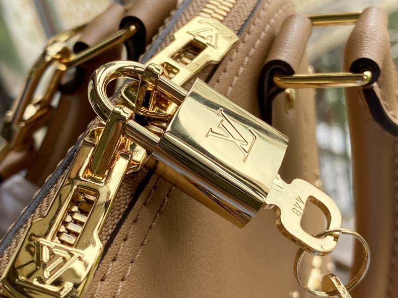Louis Vuitton Alma BB Calfskin Metal Monogram Camel Brown – LB093