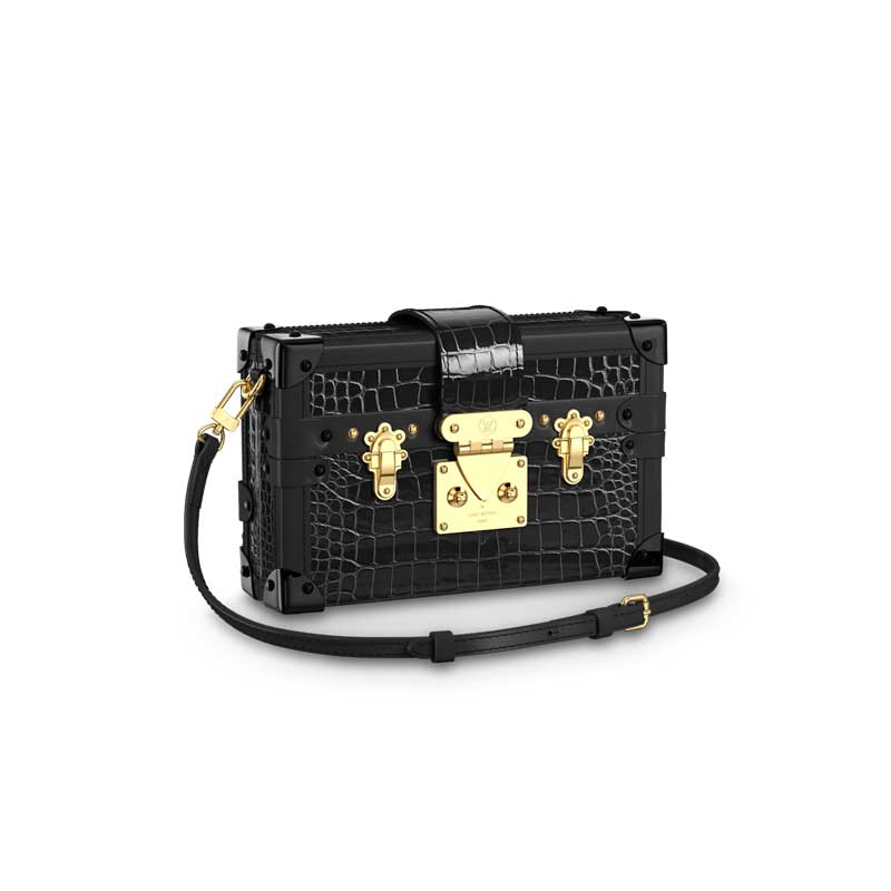 Petite Malle Black Brilliant Alligator leather – LB105