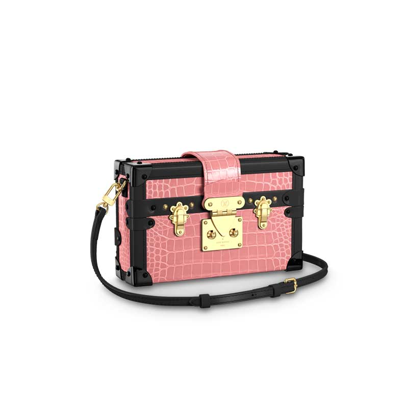 Petite Malle Rose Tourmaline Pink Brilliant Alligator leather – LB104