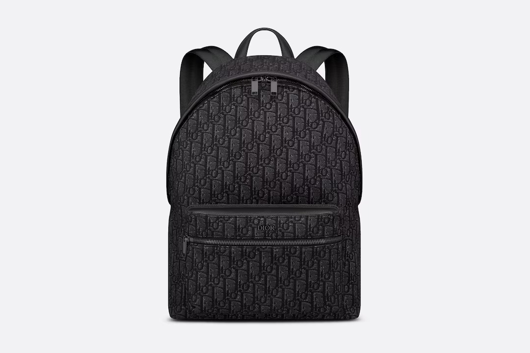 Rider Backpack Black Dior Oblique Jacquard – DB094