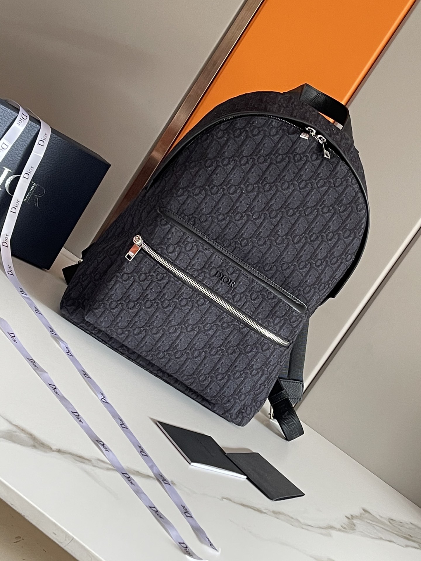 Rider Backpack Black Dior Oblique Jacquard – DB094