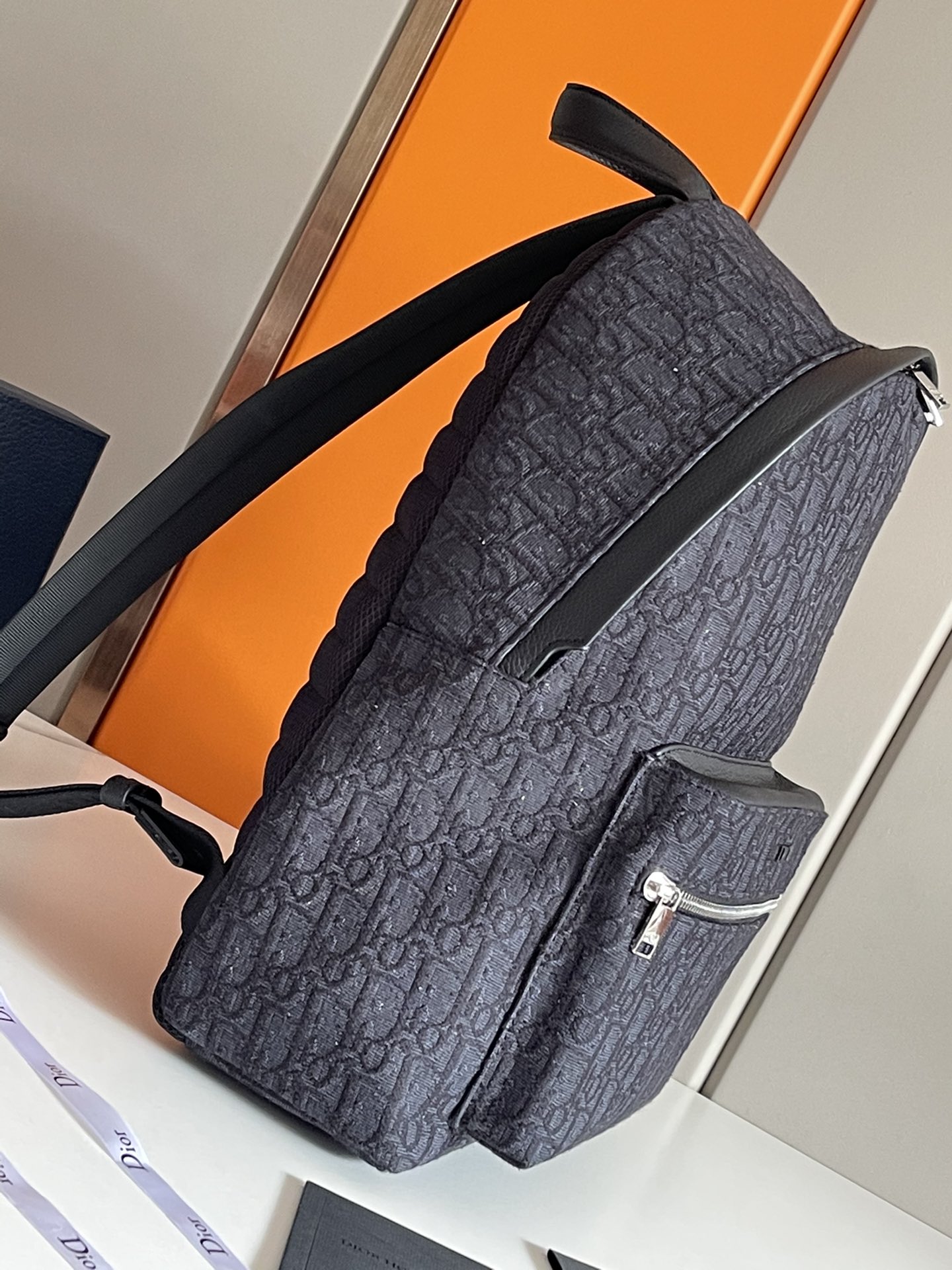 Rider Backpack Black Dior Oblique Jacquard – DB094