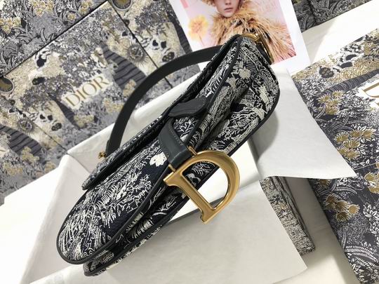 Saddle Bag Blue Toile de Jouy Reverse Jacquard – DB080