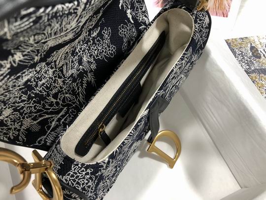 Saddle Bag Blue Toile de Jouy Reverse Jacquard – DB080