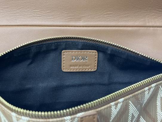Saddle Bag Coffee CD Diamond Canvas and Smooth Calfskin- DB082