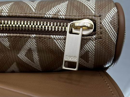 Saddle Bag Coffee CD Diamond Canvas and Smooth Calfskin- DB082