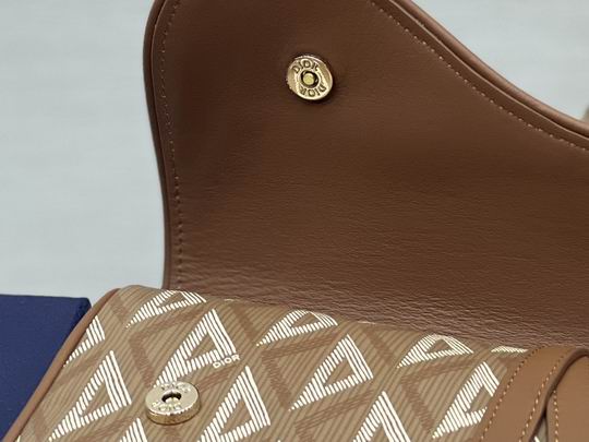 Saddle Bag Coffee CD Diamond Canvas and Smooth Calfskin- DB082