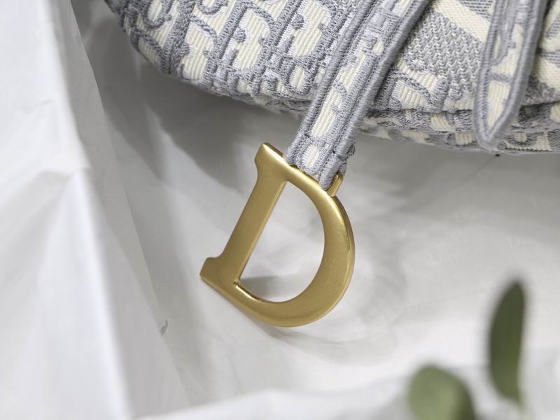 Saddle Bag Gray Dior Oblique Embroidery – DB073