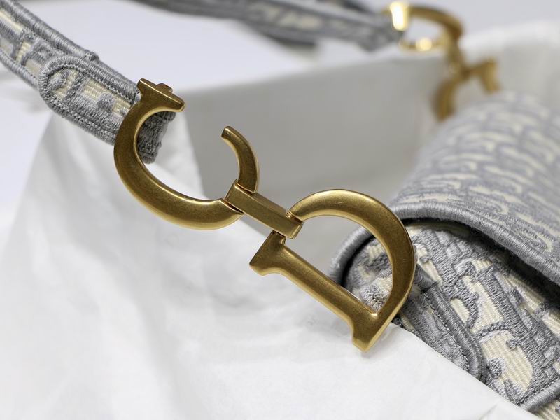 Saddle Bag Gray Dior Oblique Embroidery – DB073
