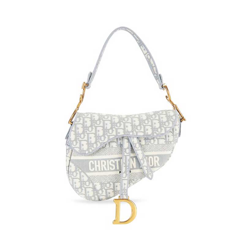 Saddle Bag Gray Dior Oblique Embroidery – DB073