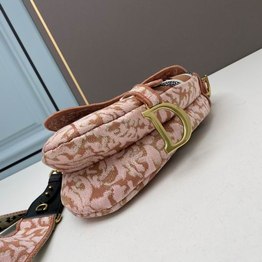 Saddle Bag Metallic Pink Dior Brocart Embroidery – DB085