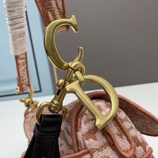 Saddle Bag Metallic Pink Dior Brocart Embroidery – DB085