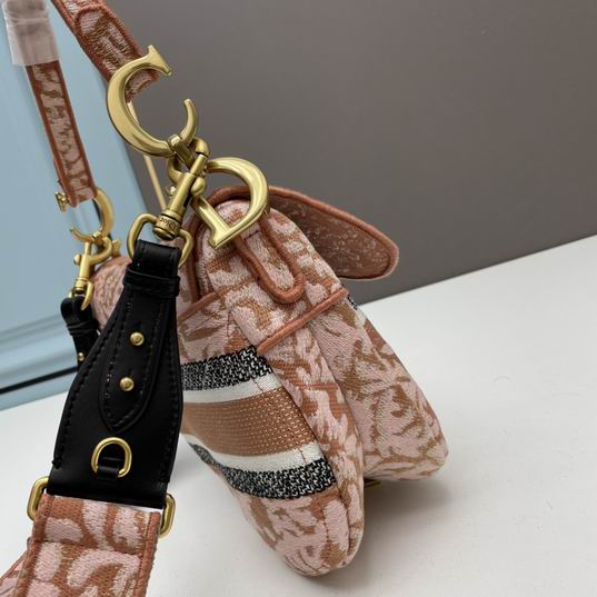 Saddle Bag Metallic Pink Dior Brocart Embroidery – DB085