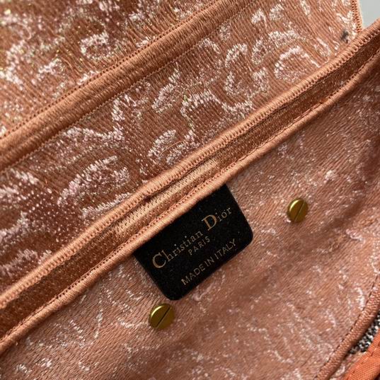 Saddle Bag Metallic Pink Dior Brocart Embroidery – DB085