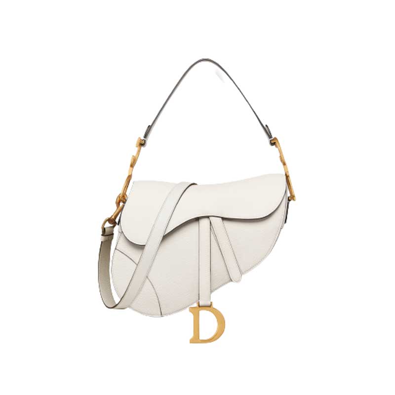 Saddle Bag With Strap Latte Grained Calfskin – DB070