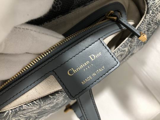Saddle Bag in Gray Toile de Jouy Reverse Jacquard – DB079