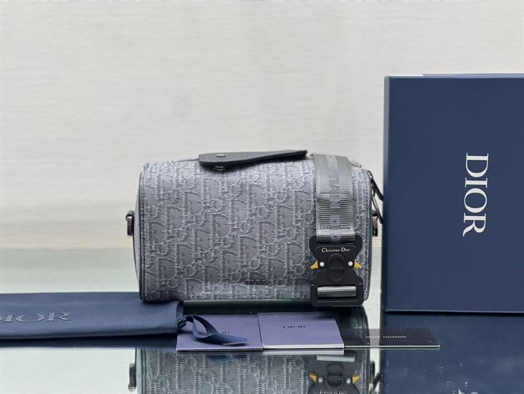 Dior Lingot 22 Bag Ruthenium-Colored Dior Oblique Jacquard- DB102