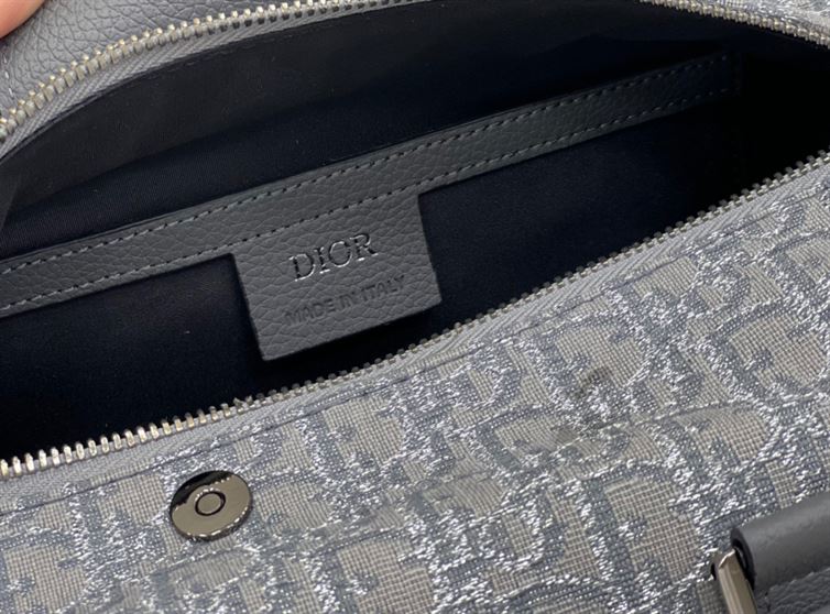 Dior Lingot 22 Bag Ruthenium-Colored Dior Oblique Jacquard- DB102