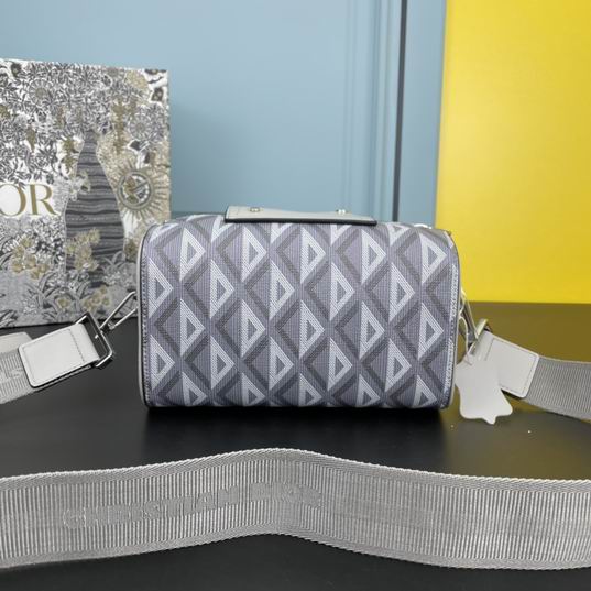 Dior Lingot 22 Gray CD Diamond Canvas Bag- DB095