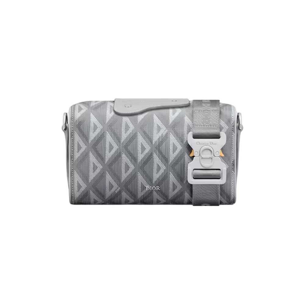 Dior Lingot 22 Gray CD Diamond Canvas Bag- DB095