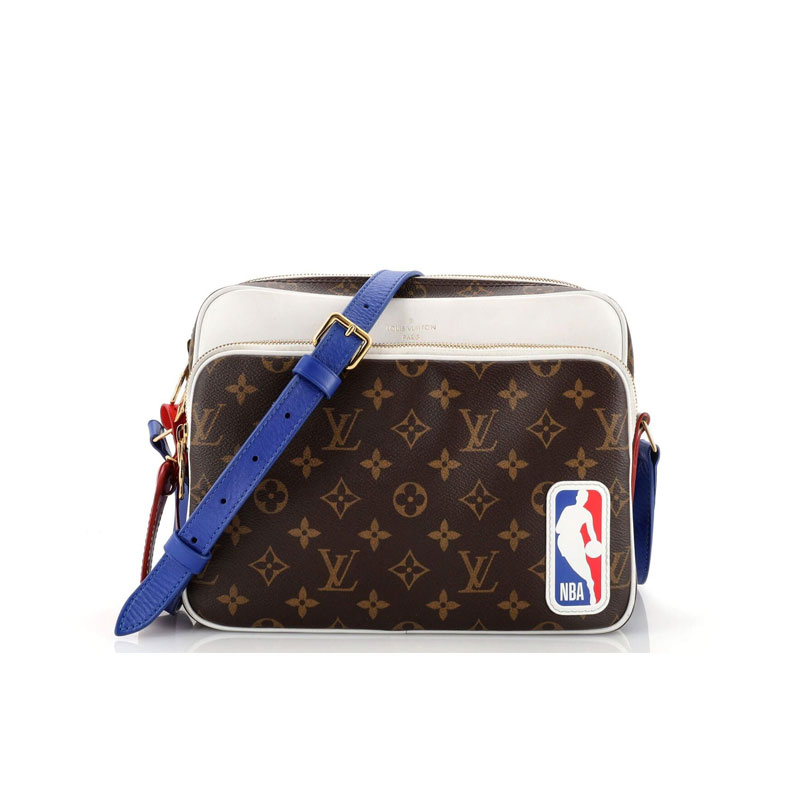 LV x NBA Nil Messenger Bag Brown Monogram Antarctica Canvas – LB144