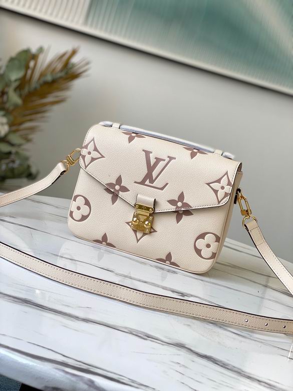 Metis Pochette Creme Bois De Rose Monogram Empreinte Giant White – LB132
