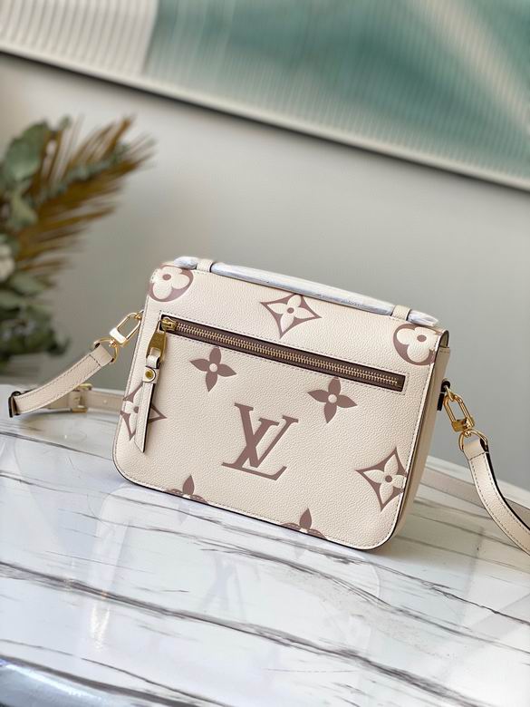 Metis Pochette Creme Bois De Rose Monogram Empreinte Giant White – LB132