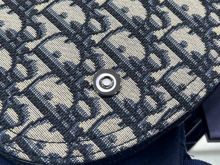 Saddle Pouch Beige and Black Dior Oblique Jacquard – DB099