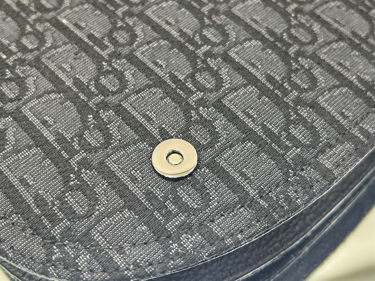 Saddle Pouch Black Dior Oblique Jacquard – DB098