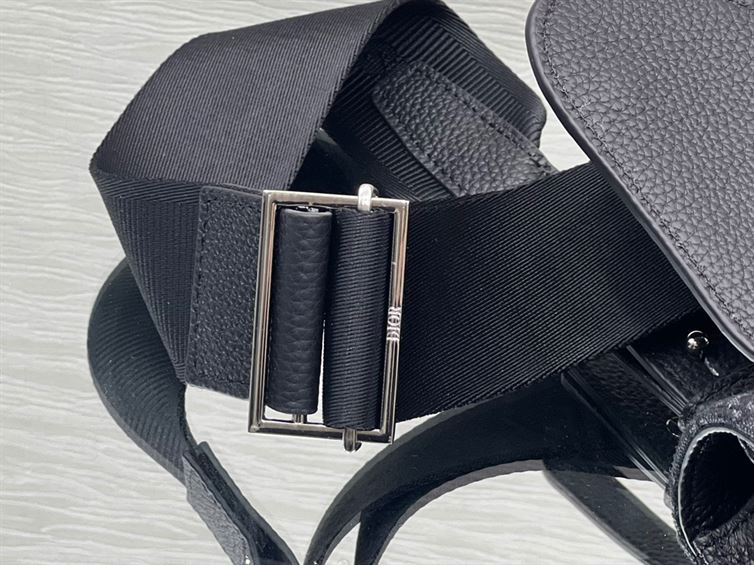 Saddle Pouch Black Dior Oblique Jacquard – DB098