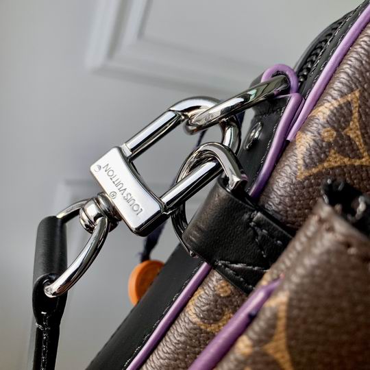 Trio Messenger Bag Macassar Monogram Canvas Purple – LB145