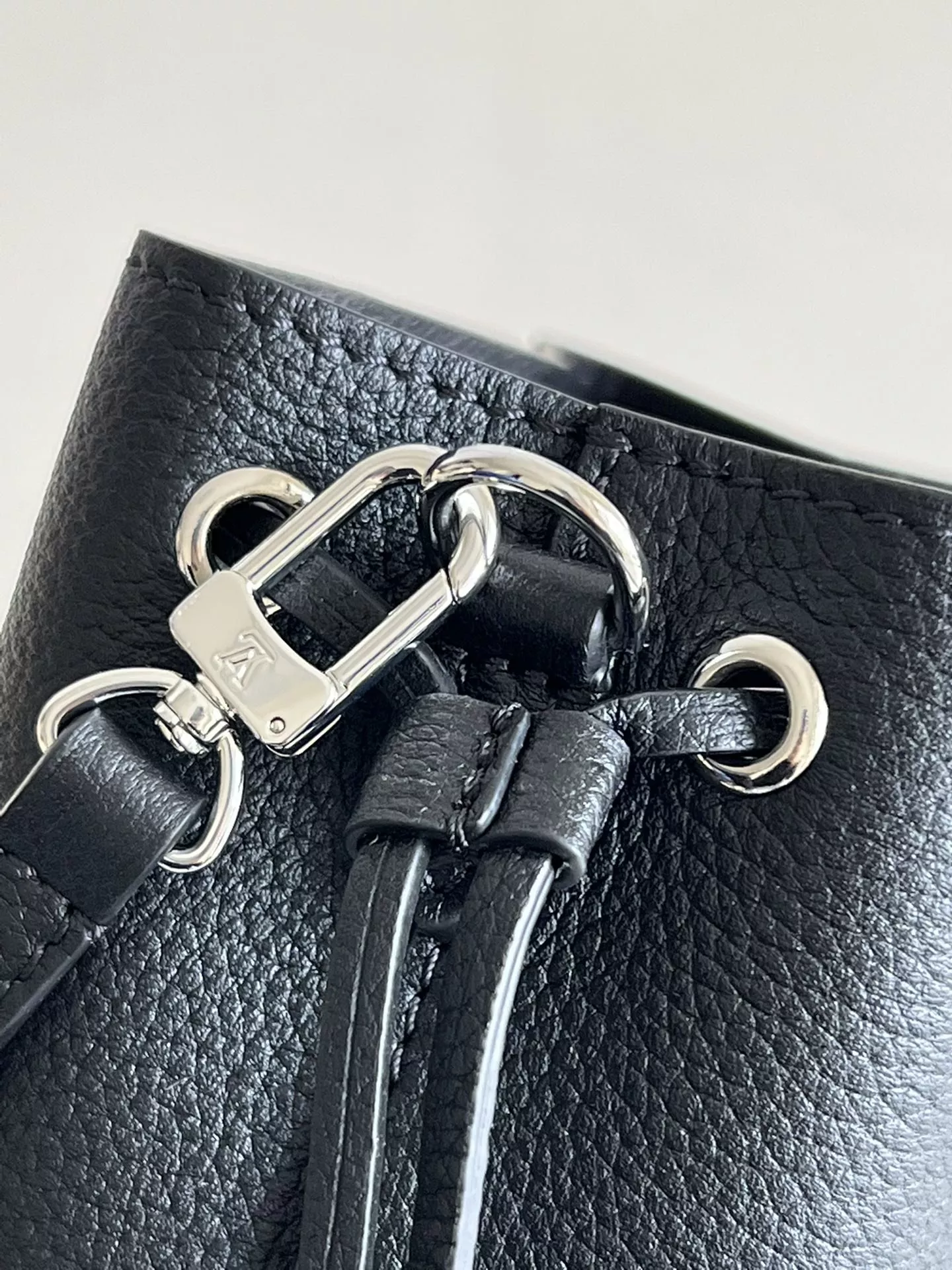 LV Calfskin Nano Lockme Bucket Black