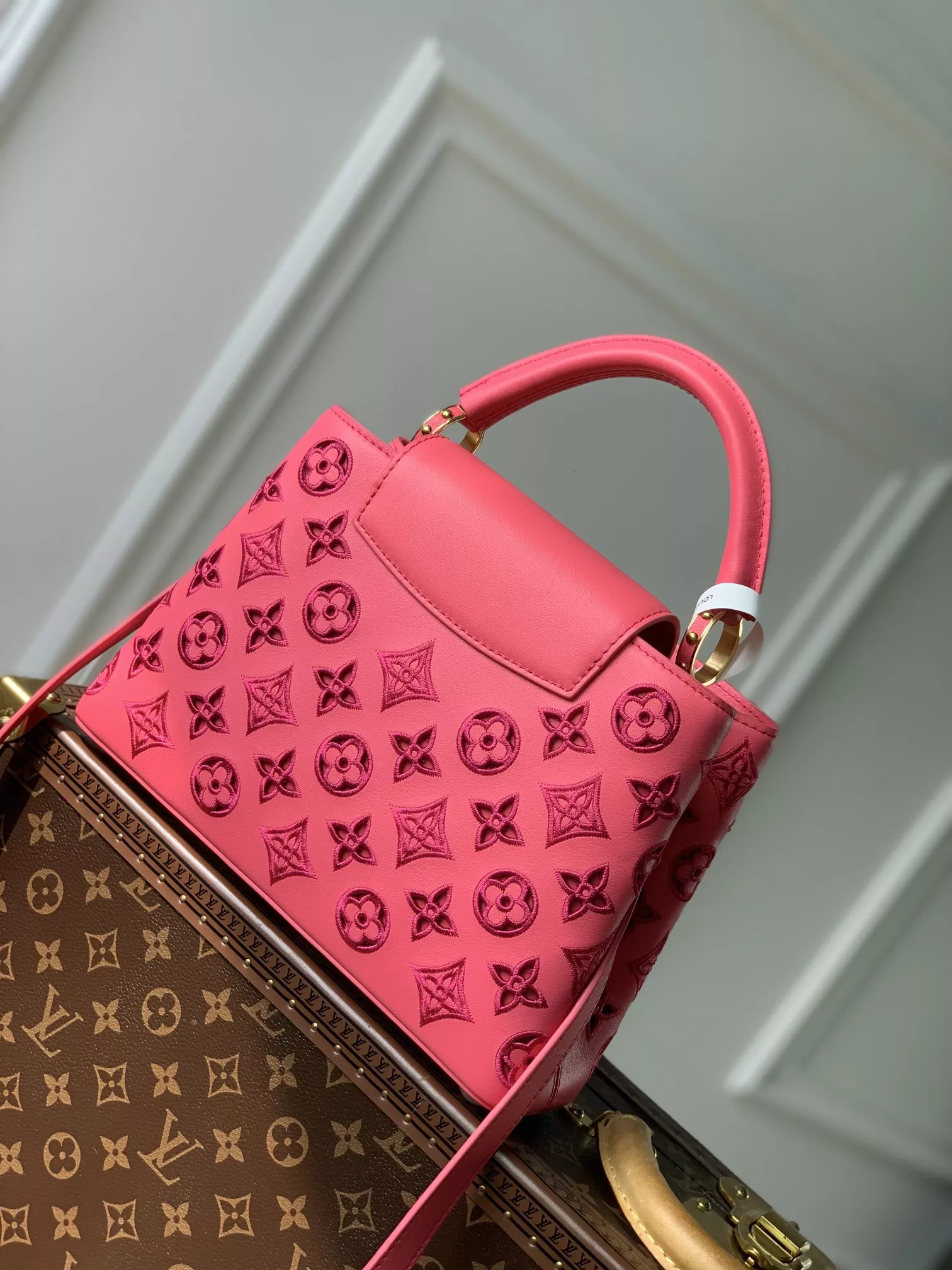 LV Broderie Anglaise Capucines BB Pink