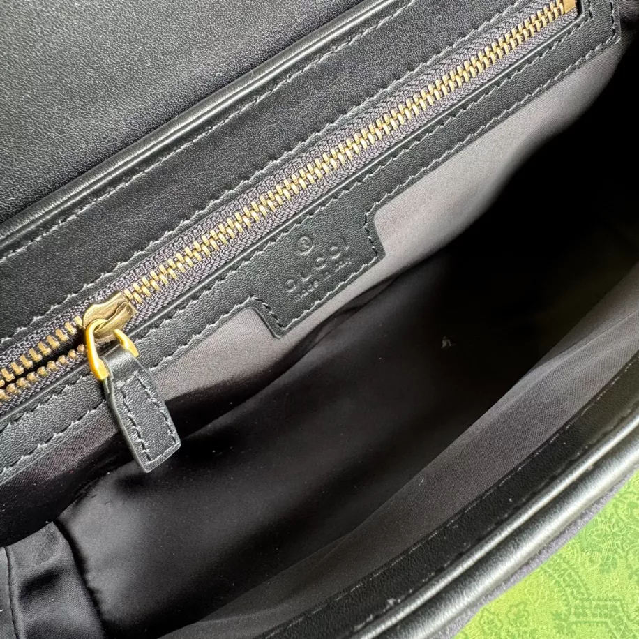 GG Marmont small shoulder bag in Black Velvet – GB216