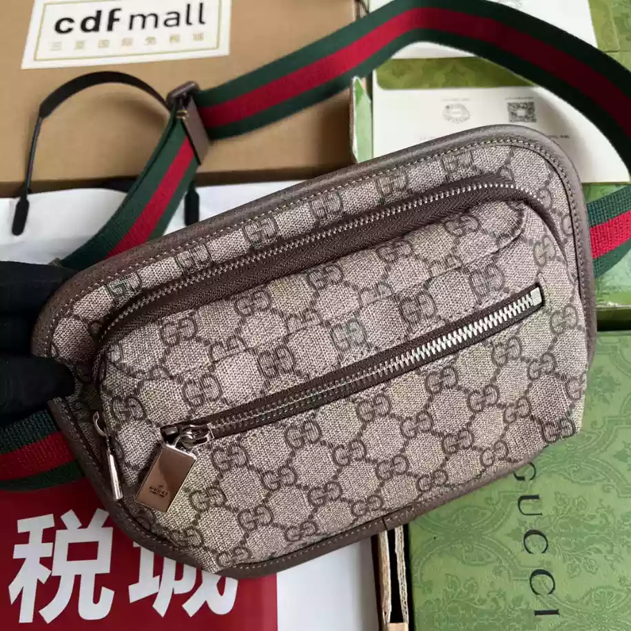 GG belt bag in beige and ebony GG Supreme – GB222